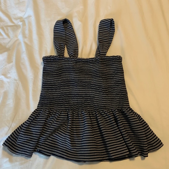 Madewell Tops - NWT madewell Texture & Thread Smocked Peplum Tank